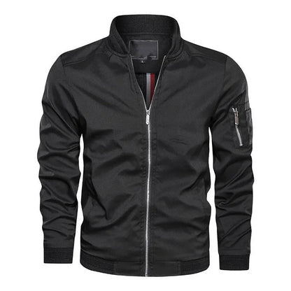 Chaqueta bomber con cremallera hombre