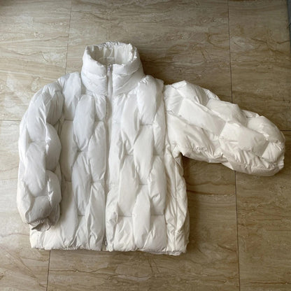 Abrigo Puffer Acolchado Grande Mujer Cuello Alto