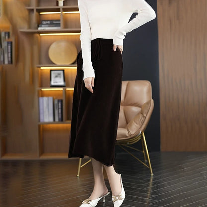 Falda Invierno Lana Cálida y Elegante