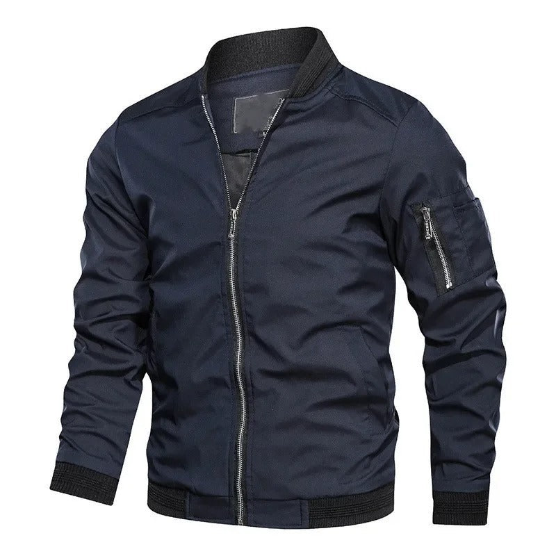 Chaqueta bomber con cremallera hombre