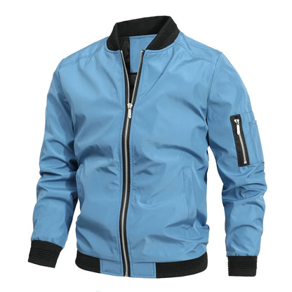 Chaqueta bomber con cremallera hombre
