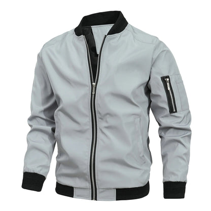 Chaqueta bomber con cremallera hombre