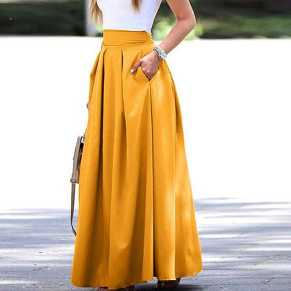 Falda Plisada Alta Elegante Mujer - Vestiria