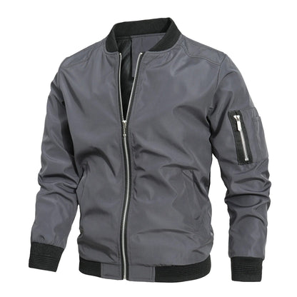 Chaqueta bomber con cremallera hombre