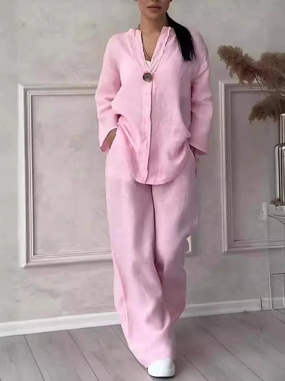 Conjunto Mujer Algodón y Lino Natural