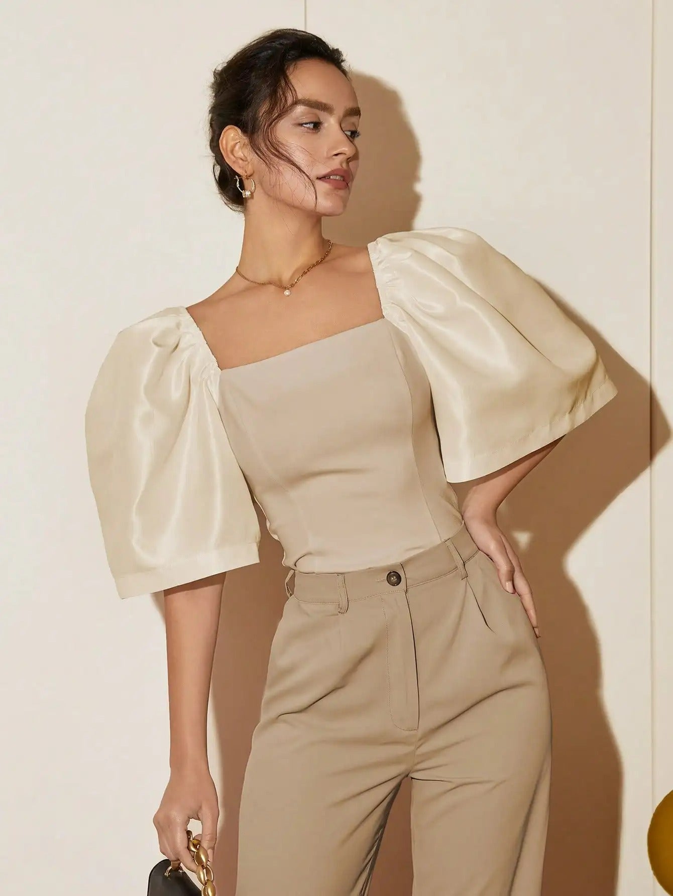 Top Mujer Estilo Vintage Cuello Cuadrado - Vestiria