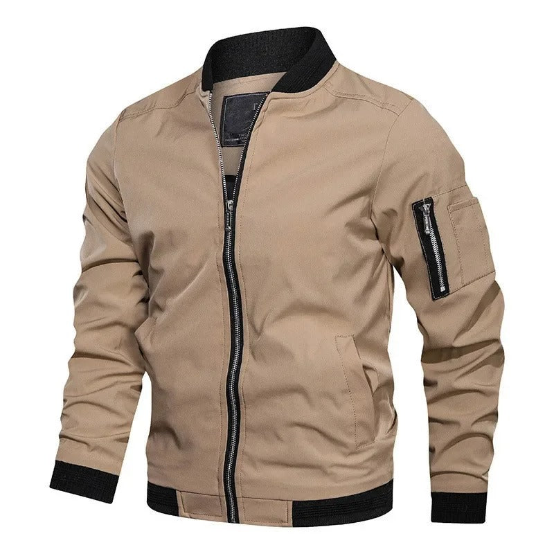 Chaqueta bomber con cremallera hombre