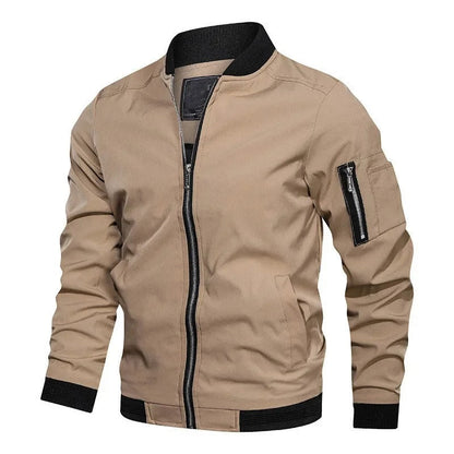 Chaqueta bomber con cremallera hombre