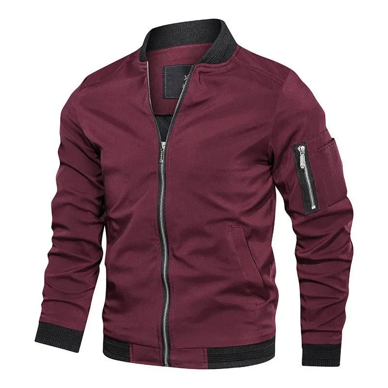 Chaqueta bomber con cremallera hombre