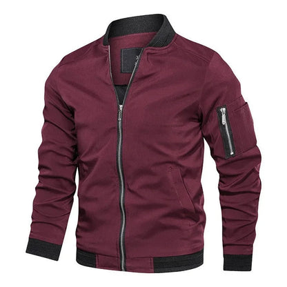 Chaqueta bomber con cremallera hombre