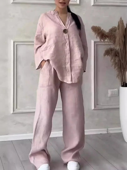Conjunto Mujer Algodón y Lino Natural
