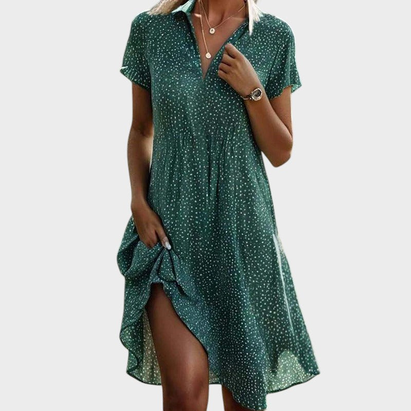 Vestido Midi Lunares Elegante Fienna - Vestiria