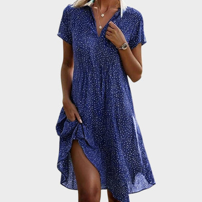 Vestido Midi Lunares Elegante Fienna