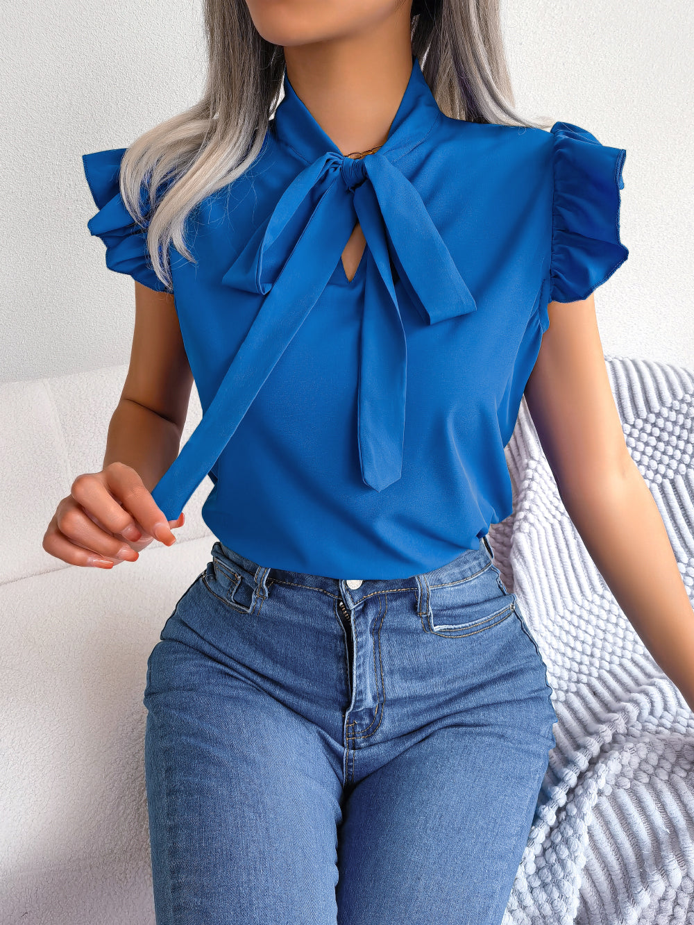Blusa Mujer con Lazo Elegante - Vestiria