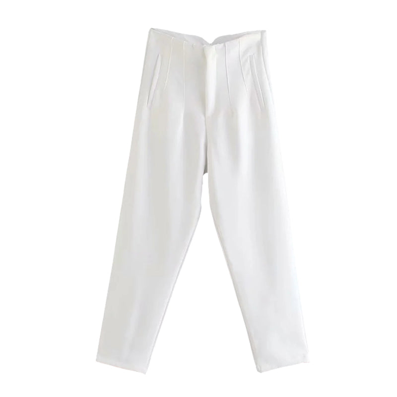 Pantalón Cintura Alta Mujer Elegante