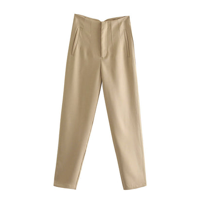 Pantalón Cintura Alta Mujer Elegante