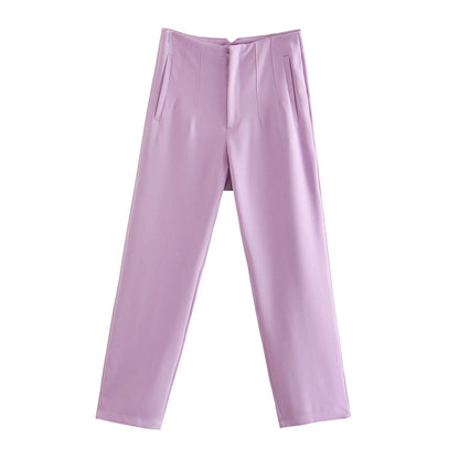 Pantalón Cintura Alta Mujer Elegante