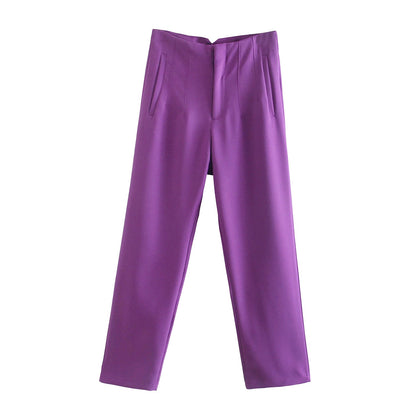 Pantalón Cintura Alta Mujer Elegante