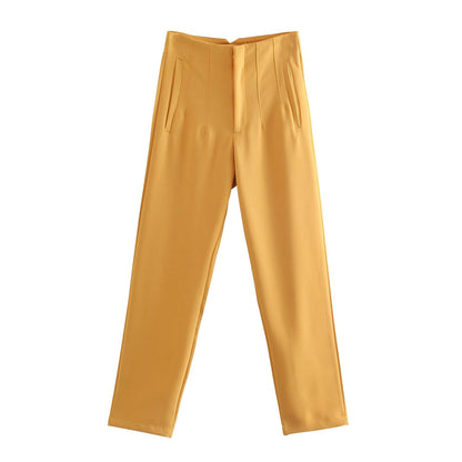 Pantalón Cintura Alta Mujer Elegante