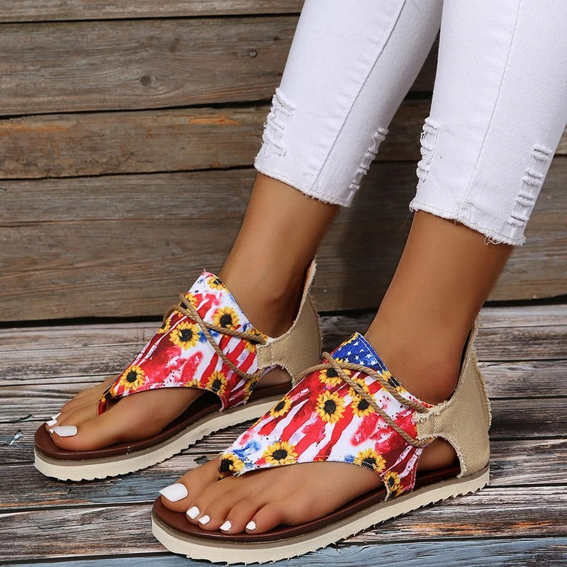 Sandalias Verano Estampadas Mujer