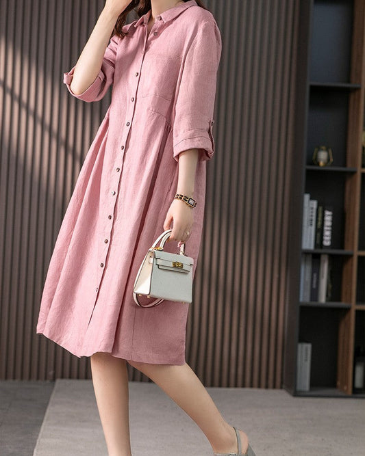 Vestido Camisero Mujer Estilo Clásico - Vestiria
