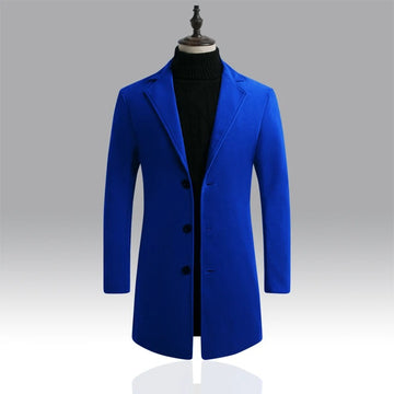 Abrigo largo elegante hombre invierno