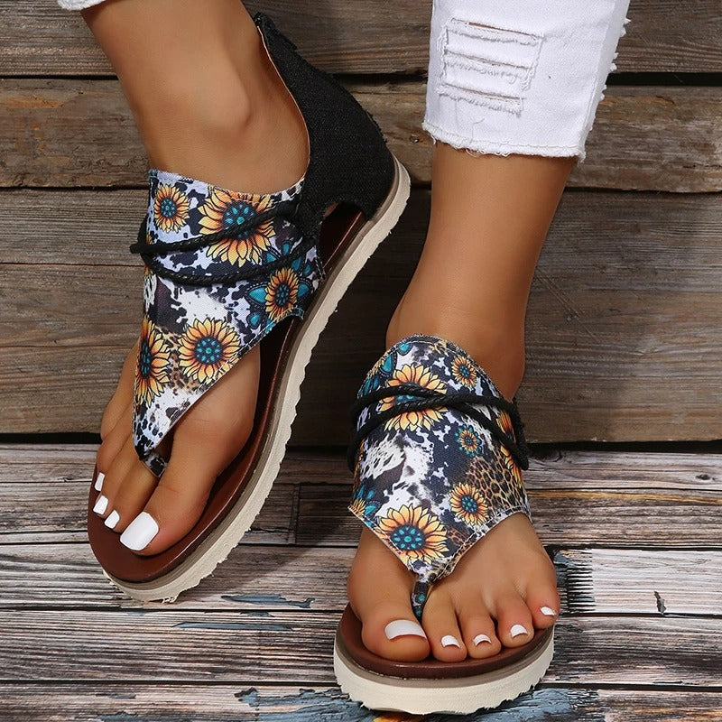 Sandalias Verano Estampadas Mujer