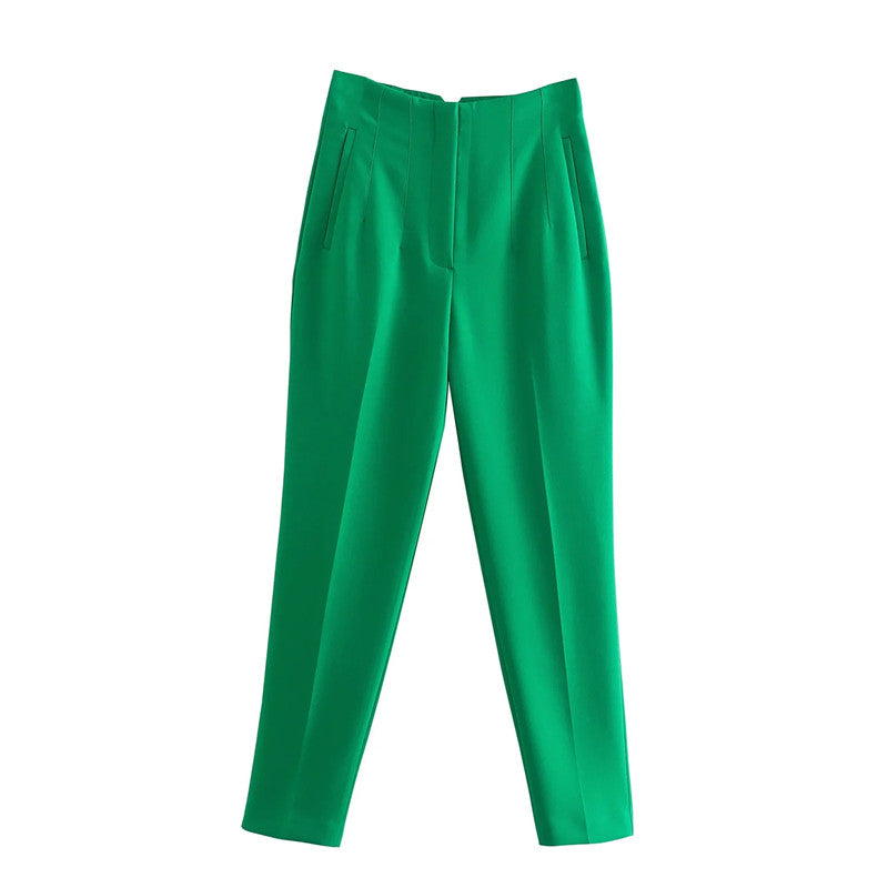 Pantalón Cintura Alta Mujer Elegante