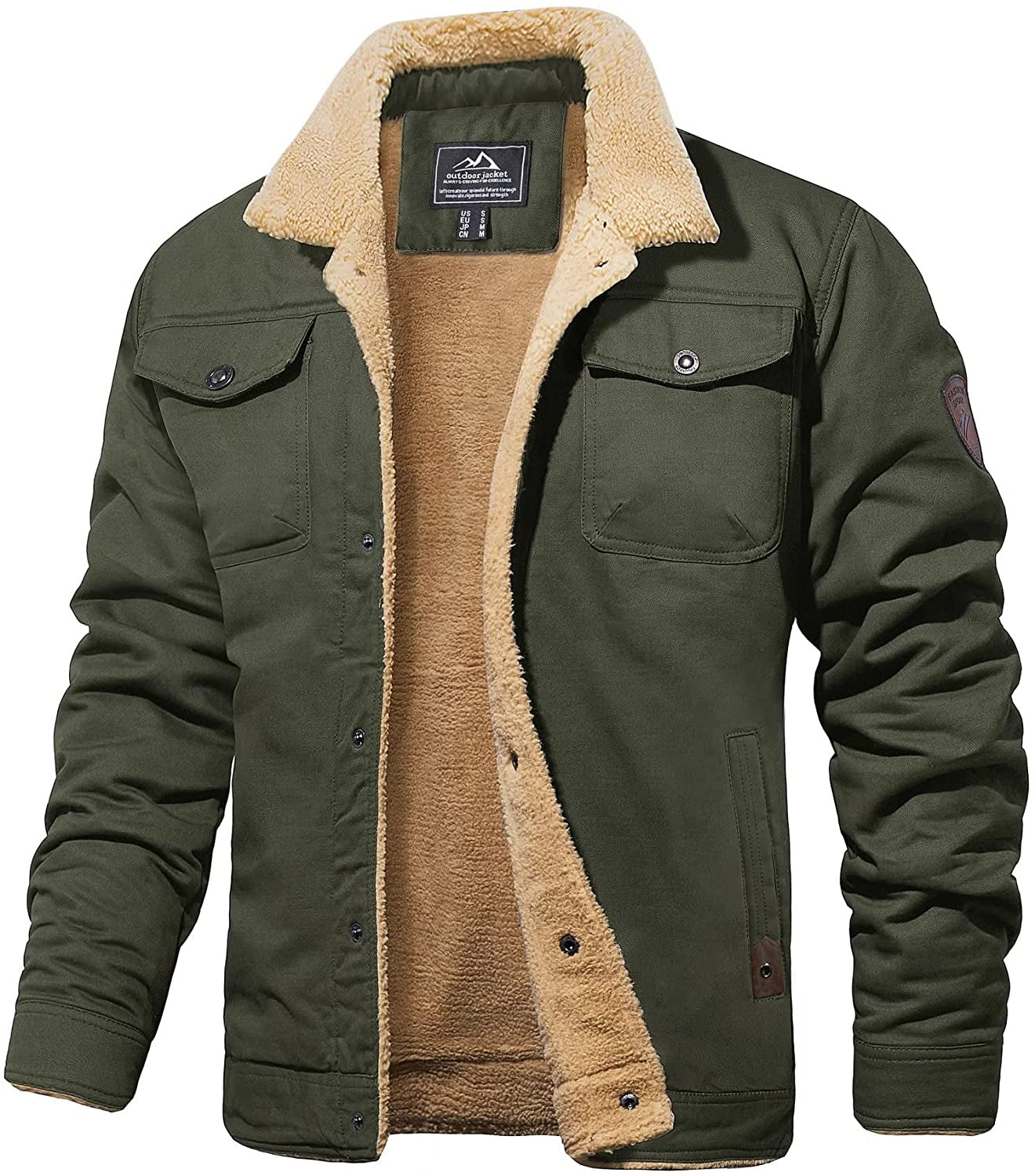 Chaqueta Hombre Sherpa Aislante Cálido