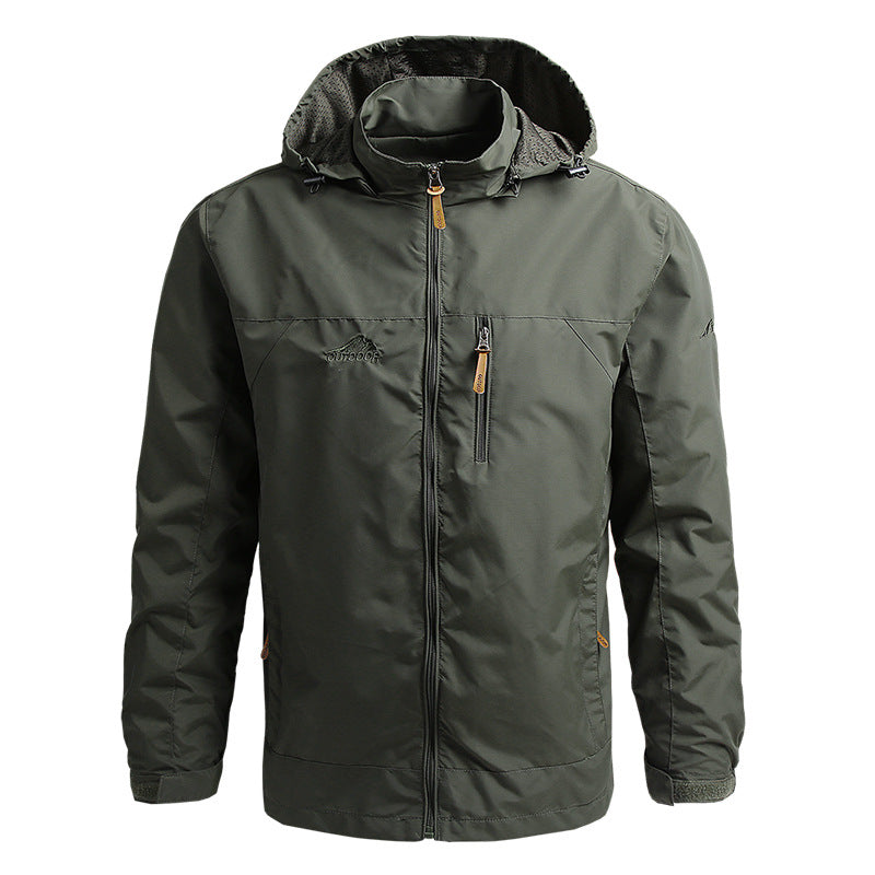 Chaqueta impermeable con capucha para hombre