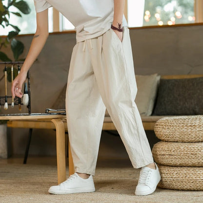 Pantalones Lino Ligeros Estilo Verano - Vestiria