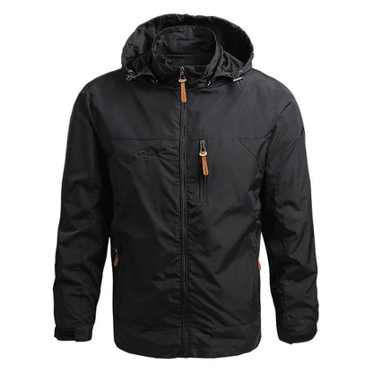 Chaqueta de lluvia hombre impermeable con capucha - Vestiria