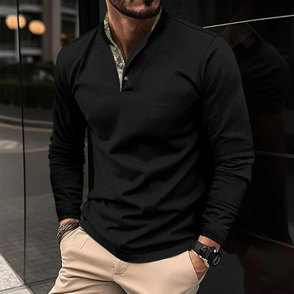 Camisa informal manga larga relajada - Vestiria