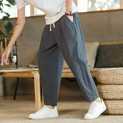 Pantalones Lino Ligeros Estilo Verano