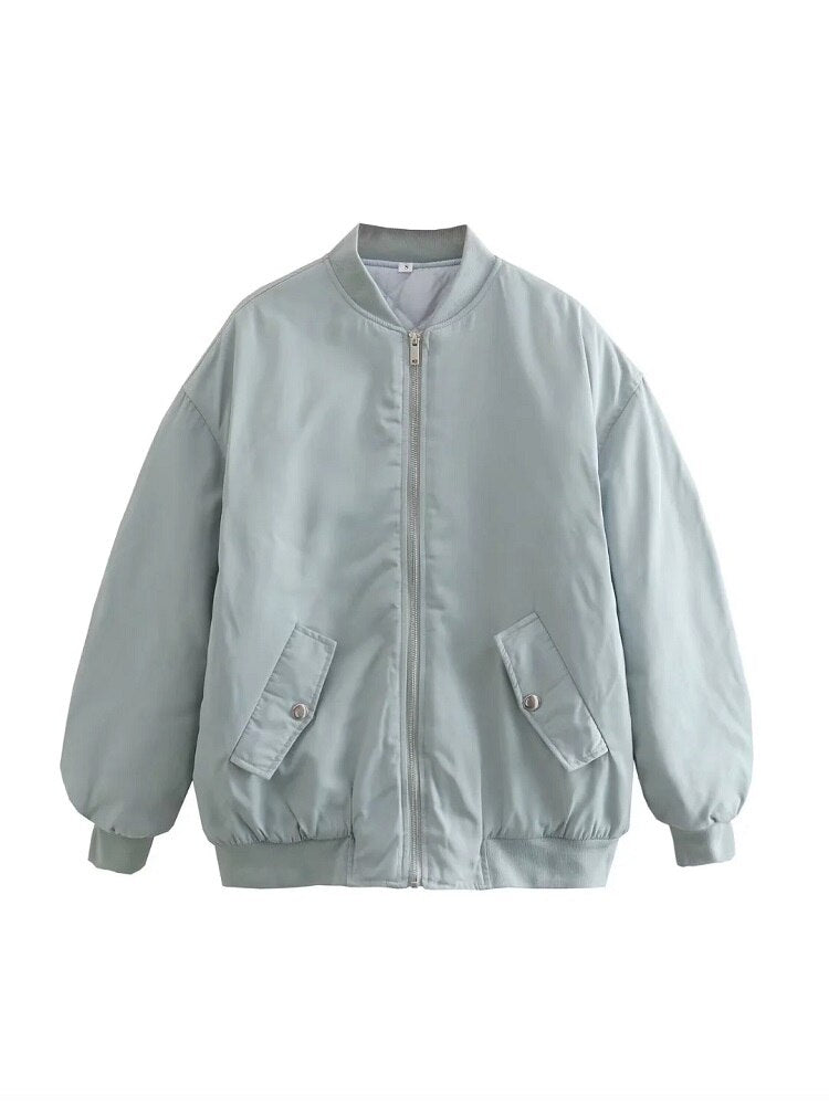 Chaqueta bomber grande mujer moda urbana