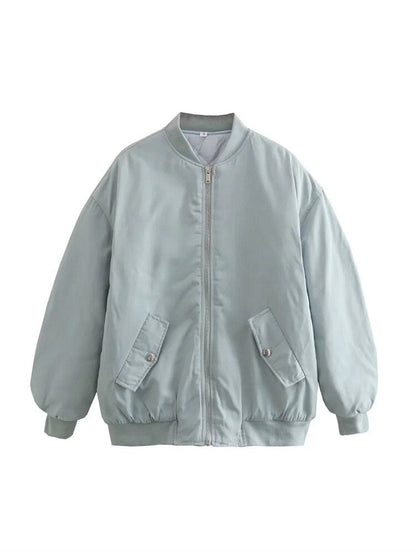 Chaqueta bomber grande mujer moda urbana