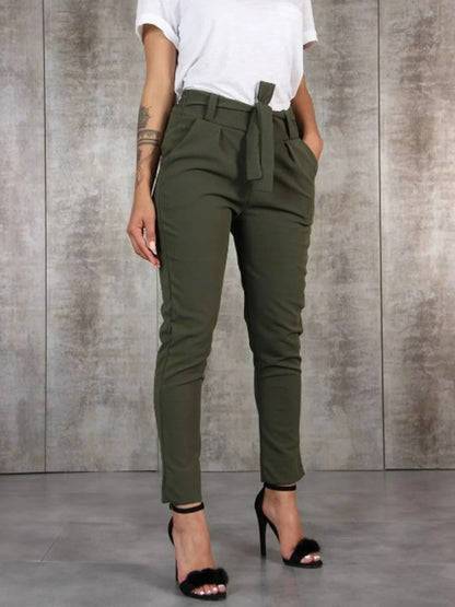 Pantalones Mujer Cintura Alta Estilosos