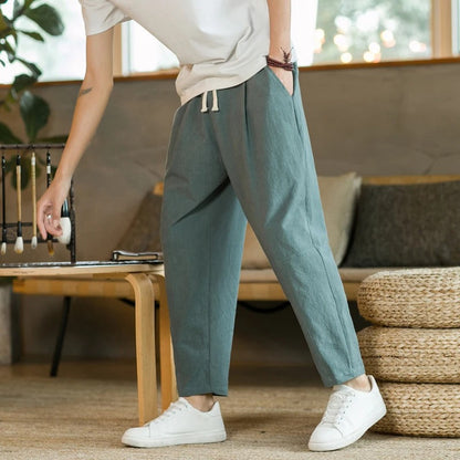 Pantalones Lino Ligeros Estilo Verano