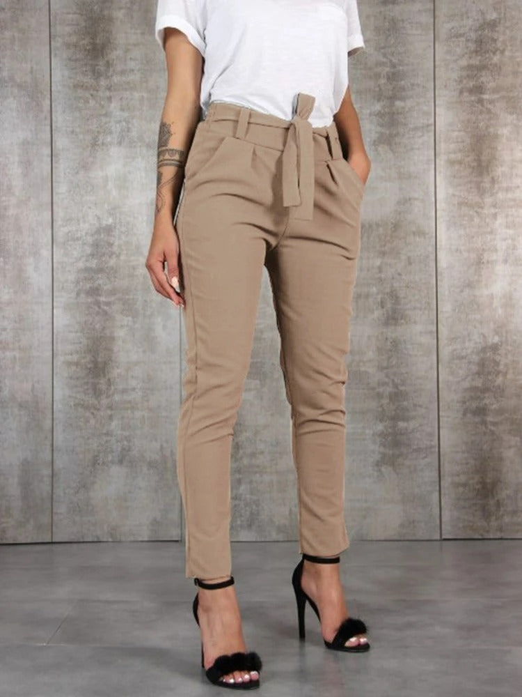Pantalones Mujer Cintura Alta Estilosos