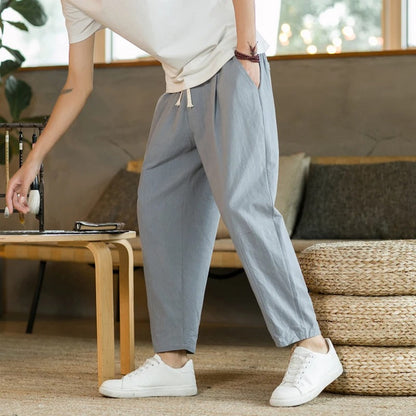 Pantalones Lino Ligeros Estilo Verano