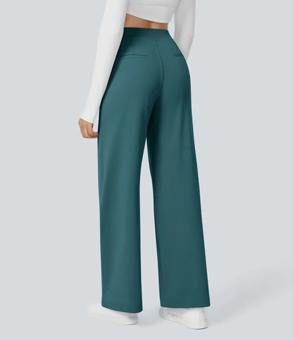 Pantalones Mujer Cintura Alta Ancha