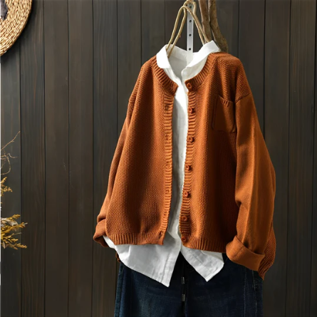 Cárdigan Mujer Invierno Suave Cuello Alto