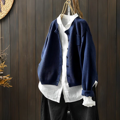 Cárdigan Mujer Invierno Suave Cuello Alto
