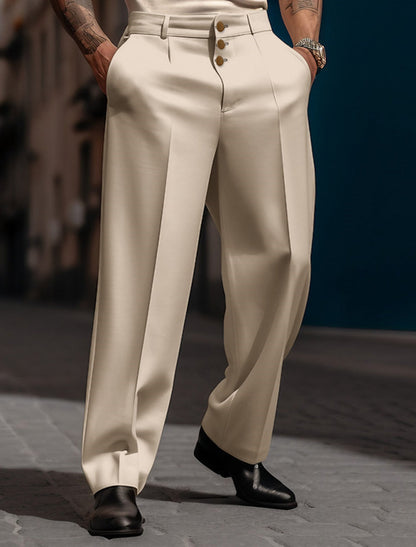Pantalones de traje ligeros y elegantes para hombre
