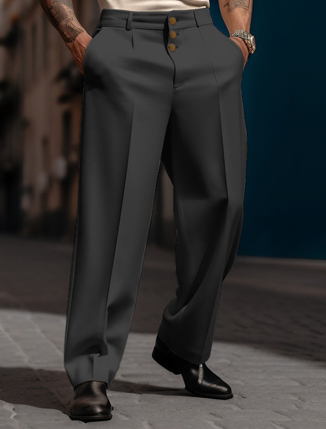 Pantalones de traje ligeros y elegantes para hombre