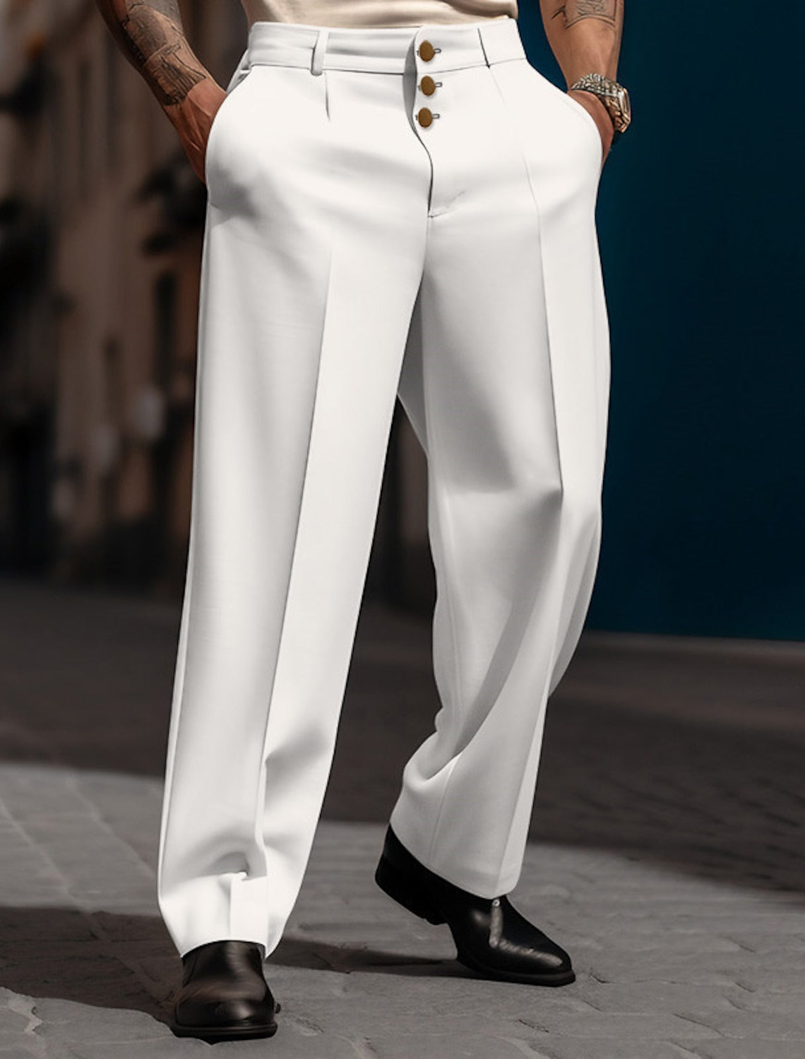 Pantalones de traje ligeros y elegantes para hombre - Vestiria