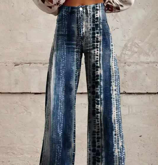Pantalones Cónfort Anchos Vintage - Vestiria