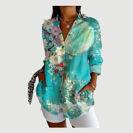 Blusa Mujer Estampado Florado Elegante - Vestiria
