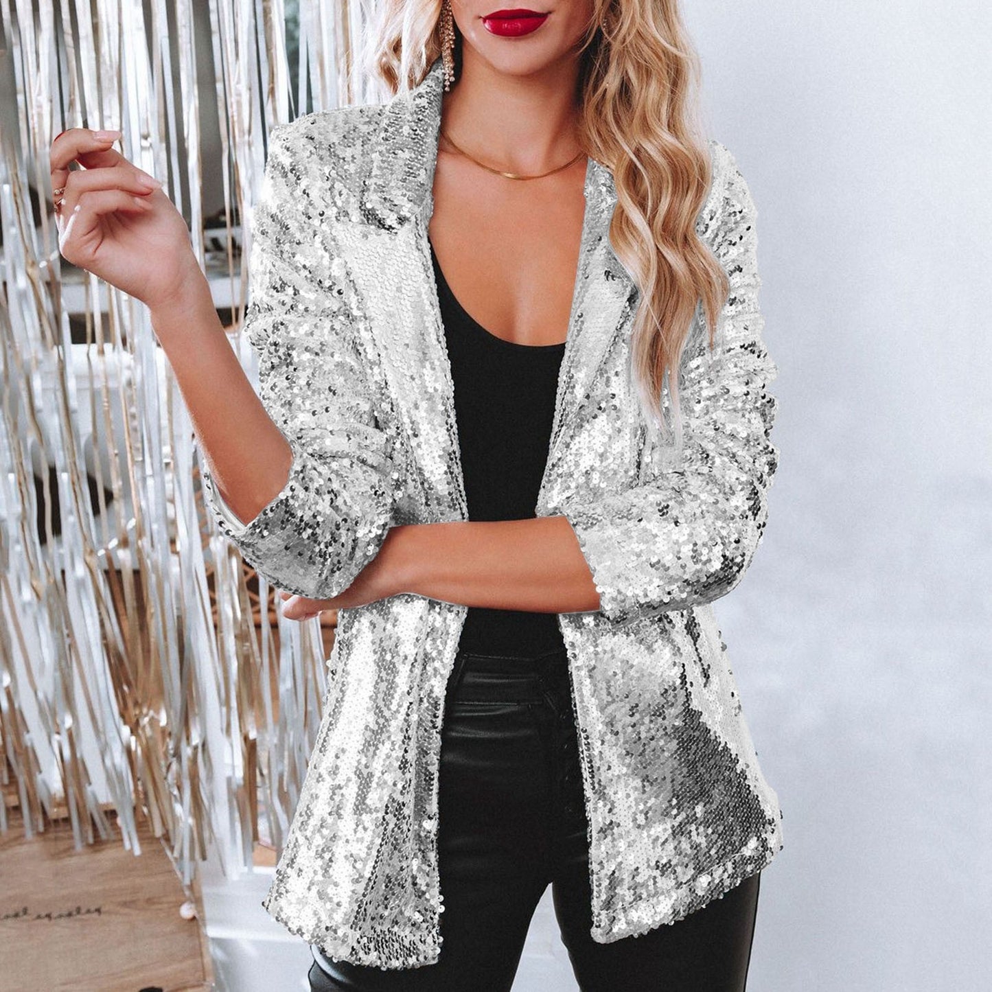 Chaquetilla Lentejuelas Glamurosa Mujer