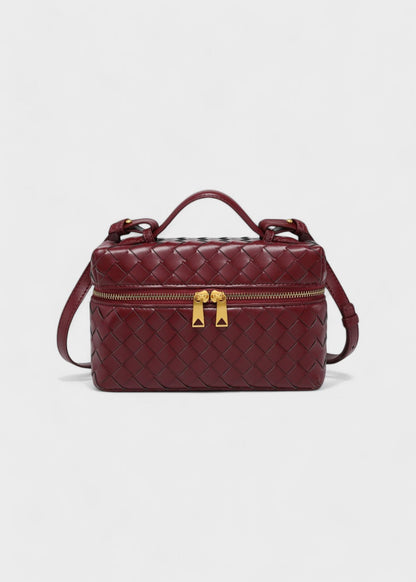 Bolso Mujer Trenzado Negro Elegante